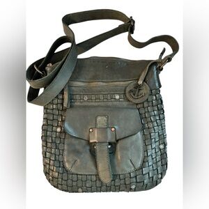 Harbour 2nd Aurora up green leather crossbody